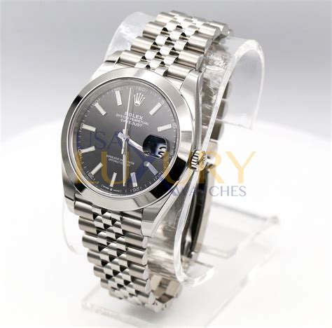 rolex datejust 41 black index